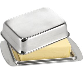 Discountershop Botervloot RVS - Botervloot Roestvrij Staal - Zilver - Klassiek Ontwerp - Deksel - Voor 250g Boter - Boterschaal - Botervloot voor Koelkast of Aanrecht Discountershop Botervloot RVS - Botervloot Roestvrij Staal - Zilver - Klassiek Ontwerp - Deksel - Voor 250g Boter - Boterschaal - Botervloot voor Koelkast of Aanrecht