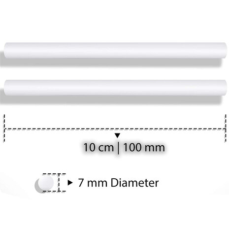 Discountershop Lijmpistool Vullingen 7mm x 100mm - 120 Stuks Lijmsticks - Universeel voor Hobby & DIY - Compatibel met Diverse Lijmpistolen Discountershop Lijmpistool Vullingen 7mm x 100mm - 120 Stuks Lijmsticks - Universeel voor Hobby & DIY - Compatibel met Diverse Lijmpistolen