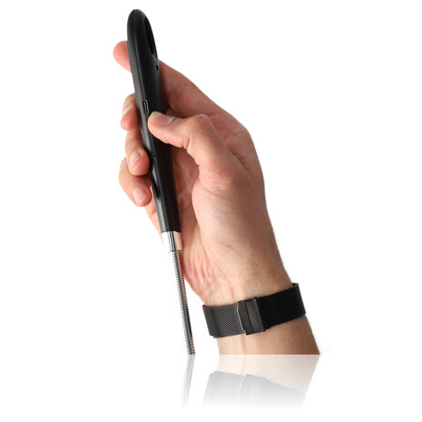 Discountershop Plasma Lighter - Electric USB-C Lighter - Windproof BBQ & Candles - Flexible Black - USB Rechargeable - 24cm Long