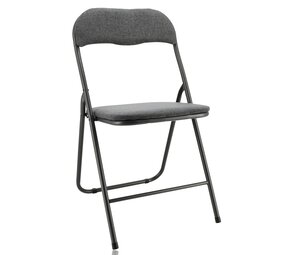 Discountershop Grey Folding Dining Chair - Compact Folding Chair - Maximum Loadable up to 100 kg Discountershop Grey Folding Dining Chair - Compact Folding Chair - Maximum Loadable up to 100 kg