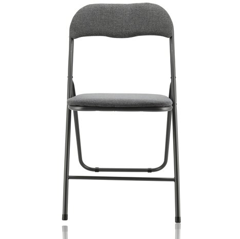 Discountershop Grijze Opvouwbare Eettafelstoel - Compacte Klapstoel - Maximaal Belastbaar tot 100 kg Discountershop Grijze Opvouwbare Eettafelstoel - Compacte Klapstoel - Maximaal Belastbaar tot 100 kg