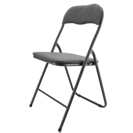 Discountershop Grey Folding Dining Chair - Compact Folding Chair - Maximum Loadable up to 100 kg Discountershop Grey Folding Dining Chair - Compact Folding Chair - Maximum Loadable up to 100 kg