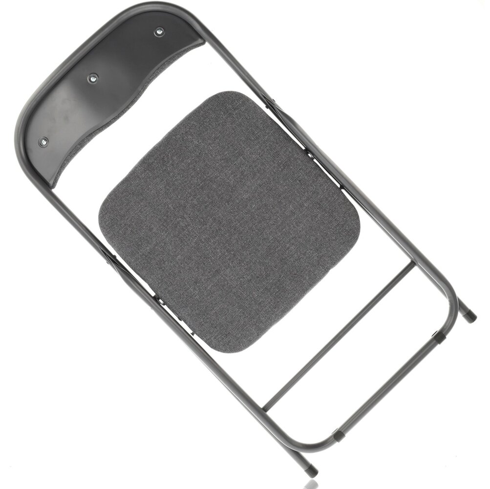 Discountershop Set of 2 Folding Chairs - Compact and Lightweight - Grey Chairs for Indoors and Outdoors