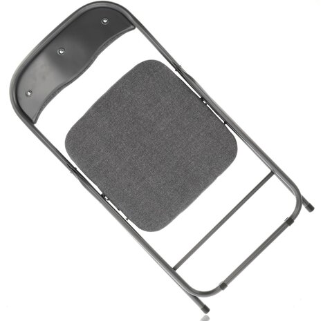 Discountershop Set of 2 Folding Chairs - Compact and Lightweight - Grey Chairs for Indoors and Outdoors