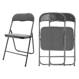 Discountershop Set van 2 Opklapbare Stoelen - Compact en Lichtgewicht - Grijze Stoelen voor Binnen en Buiten Discountershop Set van 2 Opklapbare Stoelen - Compact en Lichtgewicht - Grijze Stoelen voor Binnen en Buiten