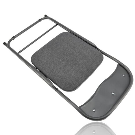 Discountershop Set van 2 Opklapbare Stoelen - Compact en Lichtgewicht - Grijze Stoelen voor Binnen en Buiten