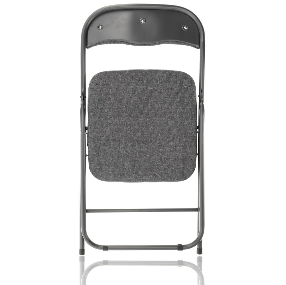 Discountershop Set van 2 Opklapbare Stoelen - Compact en Lichtgewicht - Grijze Stoelen voor Binnen en Buiten