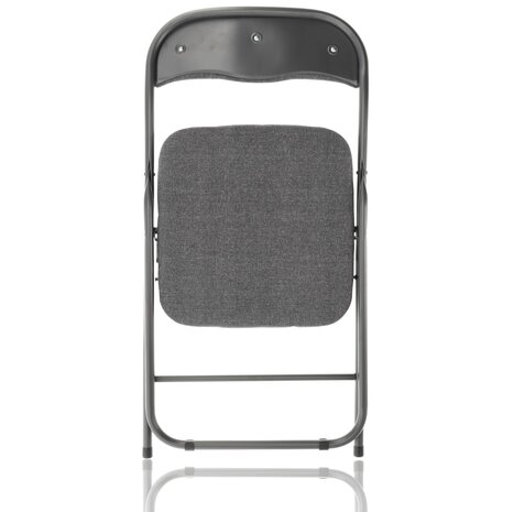 Discountershop Set of 2 Folding Chairs - Compact and Lightweight - Grey Chairs for Indoors and Outdoors