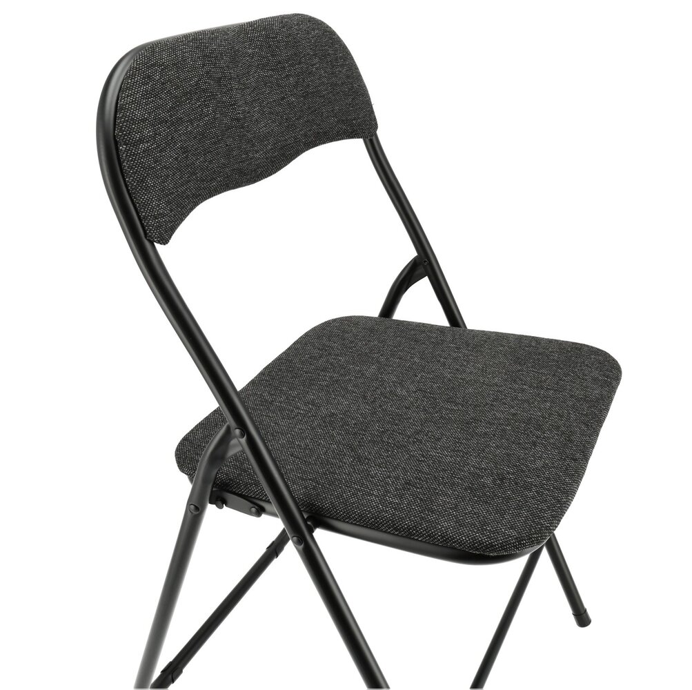 Discountershop Set of 2 Folding Chairs - Compact and Lightweight - Black Chairs for Indoors and Outdoors Discountershop Set of 2 Folding Chairs - Compact and Lightweight - Black Chairs for Indoors and Outdoors