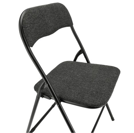 Discountershop Set of 2 Folding Chairs - Compact and Lightweight - Black Chairs for Indoors and Outdoors Discountershop Set of 2 Folding Chairs - Compact and Lightweight - Black Chairs for Indoors and Outdoors