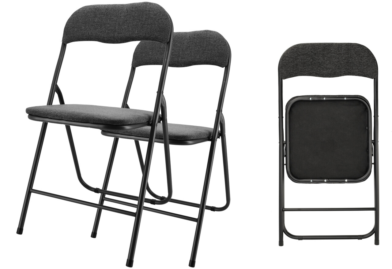 Discountershop Set van 2 Opklapbare Stoelen - Compact en Lichtgewicht - Zwarte Stoelen voor Binnen en Buiten Discountershop Set van 2 Opklapbare Stoelen - Compact en Lichtgewicht - Zwarte Stoelen voor Binnen en Buiten