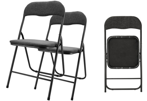 Discountershop Set van 2 Opklapbare Stoelen - Compact en Lichtgewicht - Zwarte Stoelen voor Binnen en Buiten Discountershop Set van 2 Opklapbare Stoelen - Compact en Lichtgewicht - Zwarte Stoelen voor Binnen en Buiten