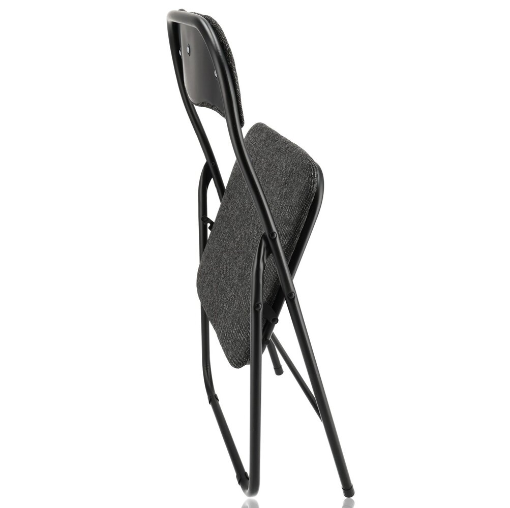 Discountershop Set of 2 Folding Chairs - Compact and Lightweight - Black Chairs for Indoors and Outdoors Discountershop Set of 2 Folding Chairs - Compact and Lightweight - Black Chairs for Indoors and Outdoors