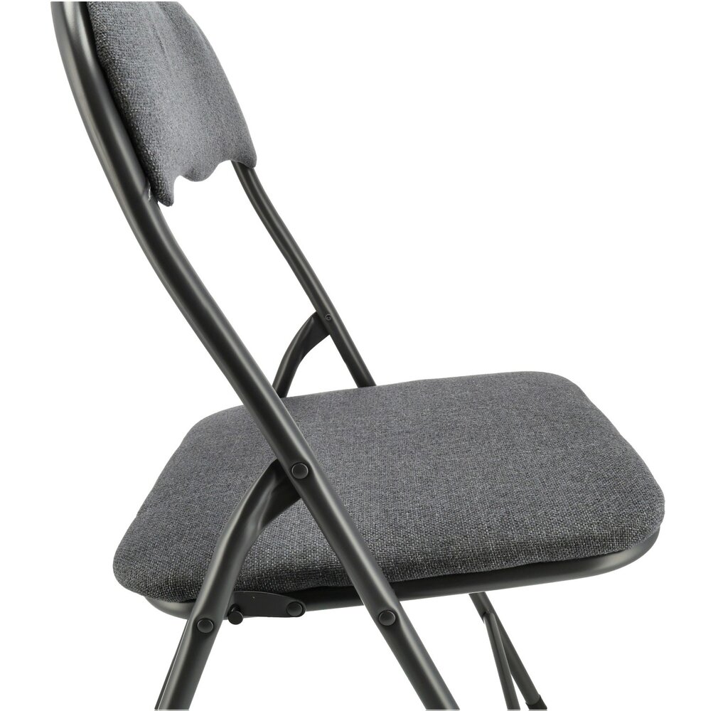 Discountershop Set of 4 Grey Folding Chairs - Folding Dining Chairs - Folding Chairs up to 100 kg Loadable - Side Chairs for Indoors and Outdoors Discountershop Set of 4 Grey Folding Chairs - Folding Dining Chairs - Folding Chairs up to 100 kg Loadable - Side Chairs for Indoors and Outdoors
