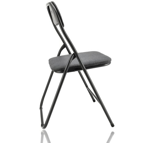 Discountershop Set of 4 Grey Folding Chairs - Folding Dining Chairs - Folding Chairs up to 100 kg Loadable - Side Chairs for Indoors and Outdoors Discountershop Set of 4 Grey Folding Chairs - Folding Dining Chairs - Folding Chairs up to 100 kg Loadable - Side Chairs for Indoors and Outdoors