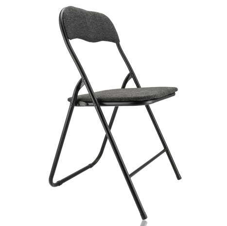 Discountershop Set of 4 Black Folding Chairs - Compact and Sturdy Side Chairs - Dining Chairs up to 100 kg Loadable Discountershop Set of 4 Black Folding Chairs - Compact and Sturdy Side Chairs - Dining Chairs up to 100 kg Loadable