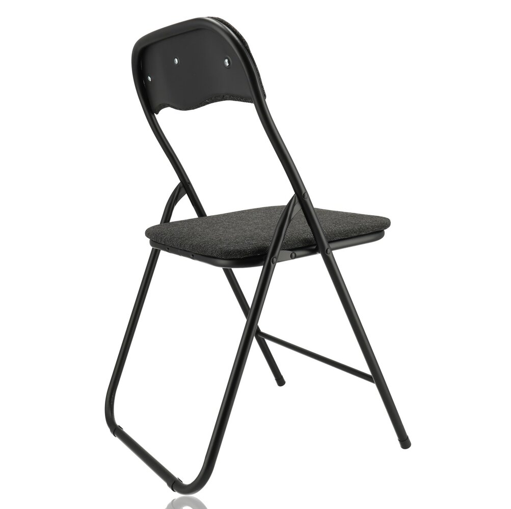 Discountershop Set of 4 Black Folding Chairs - Compact and Sturdy Side Chairs - Dining Chairs up to 100 kg Loadable Discountershop Set of 4 Black Folding Chairs - Compact and Sturdy Side Chairs - Dining Chairs up to 100 kg Loadable