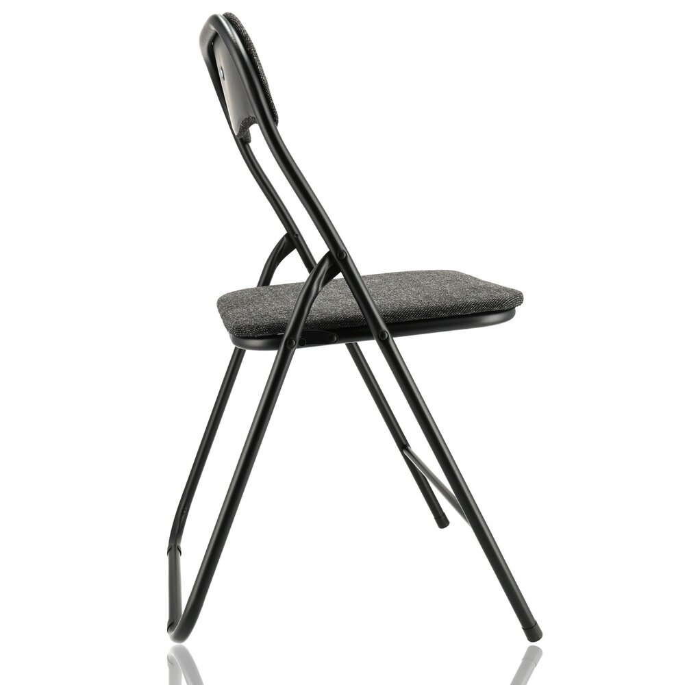 Discountershop Set of 4 Black Folding Chairs - Compact and Sturdy Side Chairs - Dining Chairs up to 100 kg Loadable Discountershop Set of 4 Black Folding Chairs - Compact and Sturdy Side Chairs - Dining Chairs up to 100 kg Loadable