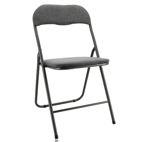 Discountershop Folding Chair Premium – Folding Chair Set 6 Folding Chairs – Grey – Side Chair Indoor – Loadable up to 100kg – 43cm Seat height Discountershop Folding Chair Premium – Folding Chair Set 6 Folding Chairs – Grey – Side Chair Indoor – Loadable up to 100kg – 43cm Seat height