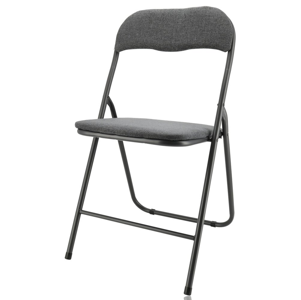 Discountershop Folding Chair Premium – Folding Chair Set 6 Folding Chairs – Grey – Side Chair Indoor – Loadable up to 100kg – 43cm Seat height Discountershop Folding Chair Premium – Folding Chair Set 6 Folding Chairs – Grey – Side Chair Indoor – Loadable up to 100kg – 43cm Seat height