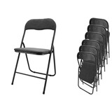 Discountershop Folding Chair Premium – Black – Set of 6 Folding Chairs – Side Chair Indoor – Loadable up to 100kg – 43cm Seat height Discountershop Folding Chair Premium – Black – Set of 6 Folding Chairs – Side Chair Indoor – Loadable up to 100kg – 43cm Seat height