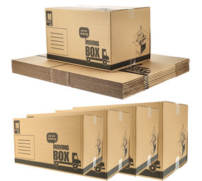 Discountershop Moving boxes 50L - Set of 10 - Sturdy Cardboard Boxes for Home Shifting - Cheap Moving Boxes 50x35x30 cm Discountershop Moving boxes 50L - Set of 10 - Sturdy Cardboard Boxes for Home Shifting - Cheap Moving Boxes 50x35x30 cm