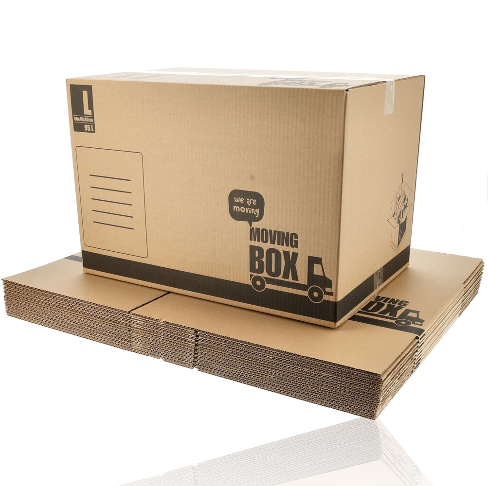 Discountershop Verhuisdozen 95L - Set van 5 Verzenddoos Groot - Stevig & Ruim - 55 kg Draagkracht - 60x40x40 cm Discountershop Verhuisdozen 95L - Set van 5 Verzenddoos Groot - Stevig & Ruim - 55 kg Draagkracht - 60x40x40 cm