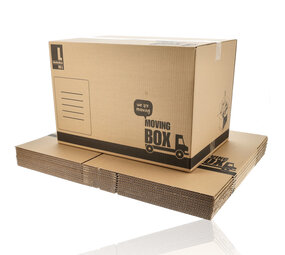 Discountershop Verhuisdozen 95L - Set van 5 Verzenddoos Groot - Stevig & Ruim - 55 kg Draagkracht - 60x40x40 cm Discountershop Verhuisdozen 95L - Set van 5 Verzenddoos Groot - Stevig & Ruim - 55 kg Draagkracht - 60x40x40 cm