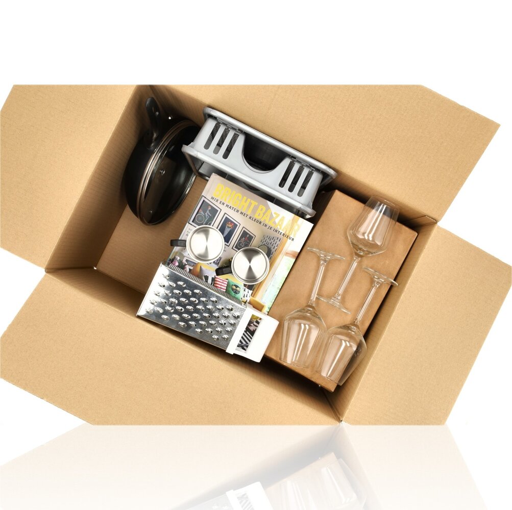 Discountershop Moving Boxes 95L - Set of 5 Shipping Boxes Large - Sturdy & Spacious - 55 kg Carrying Capacity - 60x40x40 cm Discountershop Moving Boxes 95L - Set of 5 Shipping Boxes Large - Sturdy & Spacious - 55 kg Carrying Capacity - 60x40x40 cm