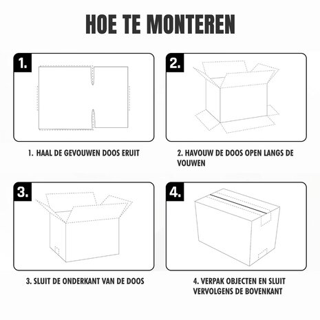 Discountershop Verhuisdozen 125L - Set van 5 - Extra Grote Stevige Verhuisdozen 80 x 40 x 40 cm - 70kg Draagkracht Discountershop Verhuisdozen 125L - Set van 5 - Extra Grote Stevige Verhuisdozen 80 x 40 x 40 cm - 70kg Draagkracht