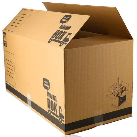 Discountershop Verhuisdozen 125L - Set van 5 - Extra Grote Stevige Verhuisdozen 80 x 40 x 40 cm - 70kg Draagkracht Discountershop Verhuisdozen 125L - Set van 5 - Extra Grote Stevige Verhuisdozen 80 x 40 x 40 cm - 70kg Draagkracht