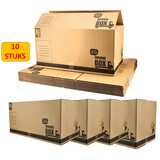 Discountershop Home Shifting Carton Boxes 125L - Set of 10 - Extra Large Moving Boxes - 80 x 40 x 40 cm - 70kg Capacity - Sturdy & Professional Discountershop Home Shifting Carton Boxes 125L - Set of 10 - Extra Large Moving Boxes - 80 x 40 x 40 cm - 70kg Capacity - Sturdy & Professional