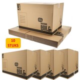 Discountershop Moving Boxes 95L - Set of 10 Home Shifting Boxes Large - Sturdy - 55 kg Capacity - 60x40x40 cm Discountershop Moving Boxes 95L - Set of 10 Home Shifting Boxes Large - Sturdy - 55 kg Capacity - 60x40x40 cm