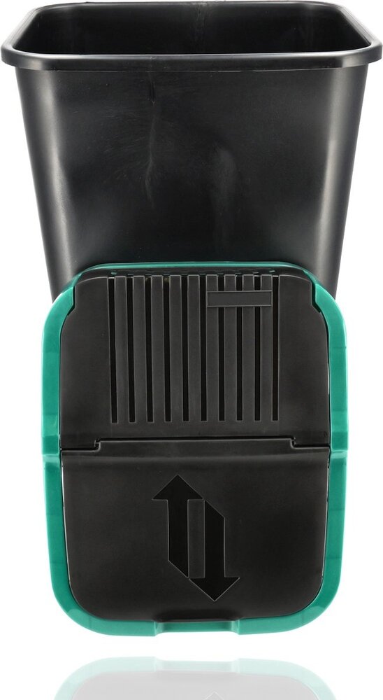 Discountershop Trash Bin Set of 3 - 18L Waste Separation Bins with Swing Lid - Black - 42x22x16 cm - Ideal for Waste Management Discountershop Trash Bin Set of 3 - 18L Waste Separation Bins with Swing Lid - Black - 42x22x16 cm - Ideal for Waste Management