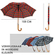 Discountershop Paraplu met Schotse Ruit - Rood - Ø 105cm - Tartan Paraplu met Houten Handvat - Automatische Openen & Windbestendig Discountershop Paraplu met Schotse Ruit - Rood - Ø 105cm - Tartan Paraplu met Houten Handvat - Automatische Openen & Windbestendig