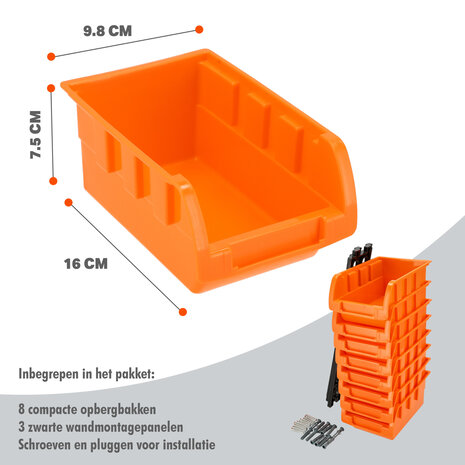 Discountershop Tool Wall Storage System - 8 Extendable Drawers for Shed, Garage, Office and Kitchen Cabinet - Including Installation Material Discountershop Tool Wall Storage System - 8 Extendable Drawers for Shed, Garage, Office and Kitchen Cabinet - Including Installation Material