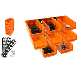 Discountershop Tool Wall Storage System - 8 Extendable Drawers for Shed, Garage, Office and Kitchen Cabinet - Including Installation Material Discountershop Tool Wall Storage System - 8 Extendable Drawers for Shed, Garage, Office and Kitchen Cabinet - Including Installation Material