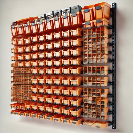 Discountershop Tool Wall Storage System - 8 Extendable Drawers for Shed, Garage, Office and Kitchen Cabinet - Including Installation Material Discountershop Tool Wall Storage System - 8 Extendable Drawers for Shed, Garage, Office and Kitchen Cabinet - Including Installation Material