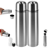 Discountershop Thermos Bottle 1000 ml 2 Pieces - Insulated Bottle Stainless Steel - Keeps Baby Milk Warm - 6 Hours Warm and 4 Hours Cold - Ideal for Baby Food, Coffee, Tea & Soup Discountershop Thermos Bottle 1000 ml 2 Pieces - Insulated Bottle Stainless Steel - Keeps Baby Milk Warm - 6 Hours Warm and 4 Hours Cold - Ideal for Baby Food, Coffee, Tea & Soup