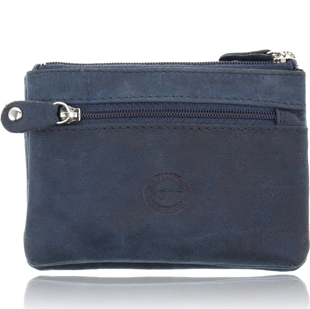 4 East 4East® Sleuteletui Portemonnee - Blauw | Leren Sleuteletui met Rits | RFID Pasjeshouder en Sleutel Organizer | Uniseks 4 East 4East® Sleuteletui Portemonnee - Blauw | Leren Sleuteletui met Rits | RFID Pasjeshouder en Sleutel Organizer | Uniseks