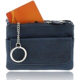 4 East 4East® Sleuteletui Portemonnee - Blauw | Leren Sleuteletui met Rits | RFID Pasjeshouder en Sleutel Organizer | Uniseks 4 East 4East® Sleuteletui Portemonnee - Blauw | Leren Sleuteletui met Rits | RFID Pasjeshouder en Sleutel Organizer | Uniseks