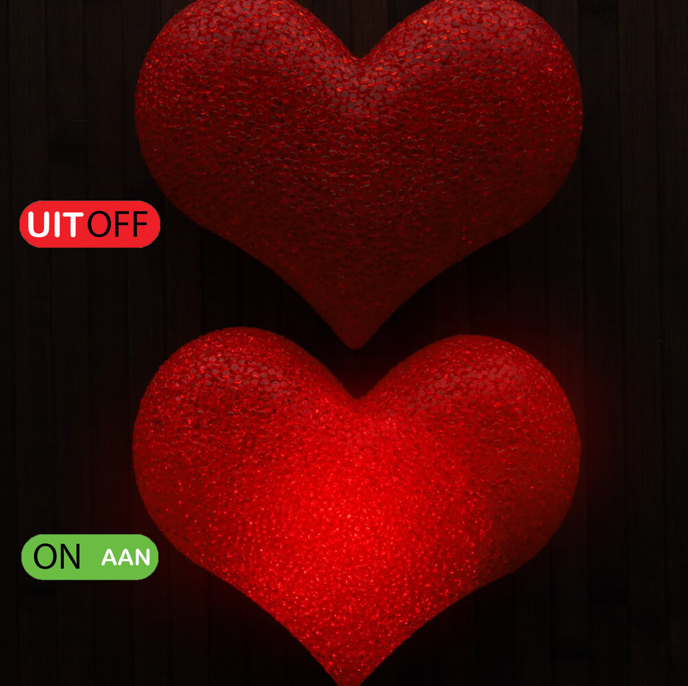 Discountershop Led Lamp Hartvorm - Kleurrijk Nachtlampje voor Thuis, Bar & Café | Valentijnsdag, Bruiloft & Feestdecoratie | LED Tafellamp