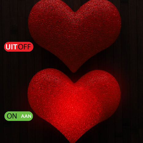 Discountershop Heart-Shaped LED Lamp - Colorful Night Light for Home, Bar & Café | Valentine's Day, Wedding & Party Decoration | LED Desk Lamp