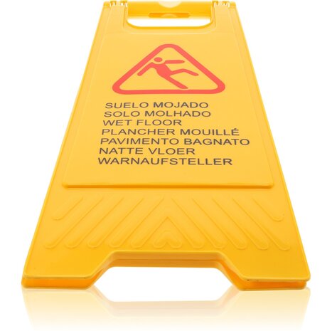Discountershop Waarschuwingsbord Natte Vloer - Geel Veiligheidsbord Gladde Vloer | Inklapbaar Dubbelzijdig in 7 Talen Discountershop Waarschuwingsbord Natte Vloer - Geel Veiligheidsbord Gladde Vloer | Inklapbaar Dubbelzijdig in 7 Talen