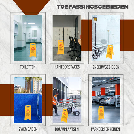 Discountershop Set of 2 Wet Floor Warning Boards - Yellow Safety Signs in 7 Languages | Foldable and Two-Sided Discountershop Set of 2 Wet Floor Warning Boards - Yellow Safety Signs in 7 Languages | Foldable and Two-Sided