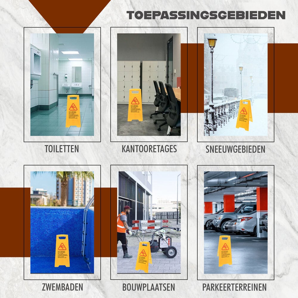 Discountershop Set of 3 Wet Floor Warning Boards - Bright Yellow Safety Signs with Text in 7 Languages | Foldable, Compact, and Perfect for Cleaning Safety Discountershop Set of 3 Wet Floor Warning Boards - Bright Yellow Safety Signs with Text in 7 Languages | Foldable, Compact, and Perfect for Cleaning Safety