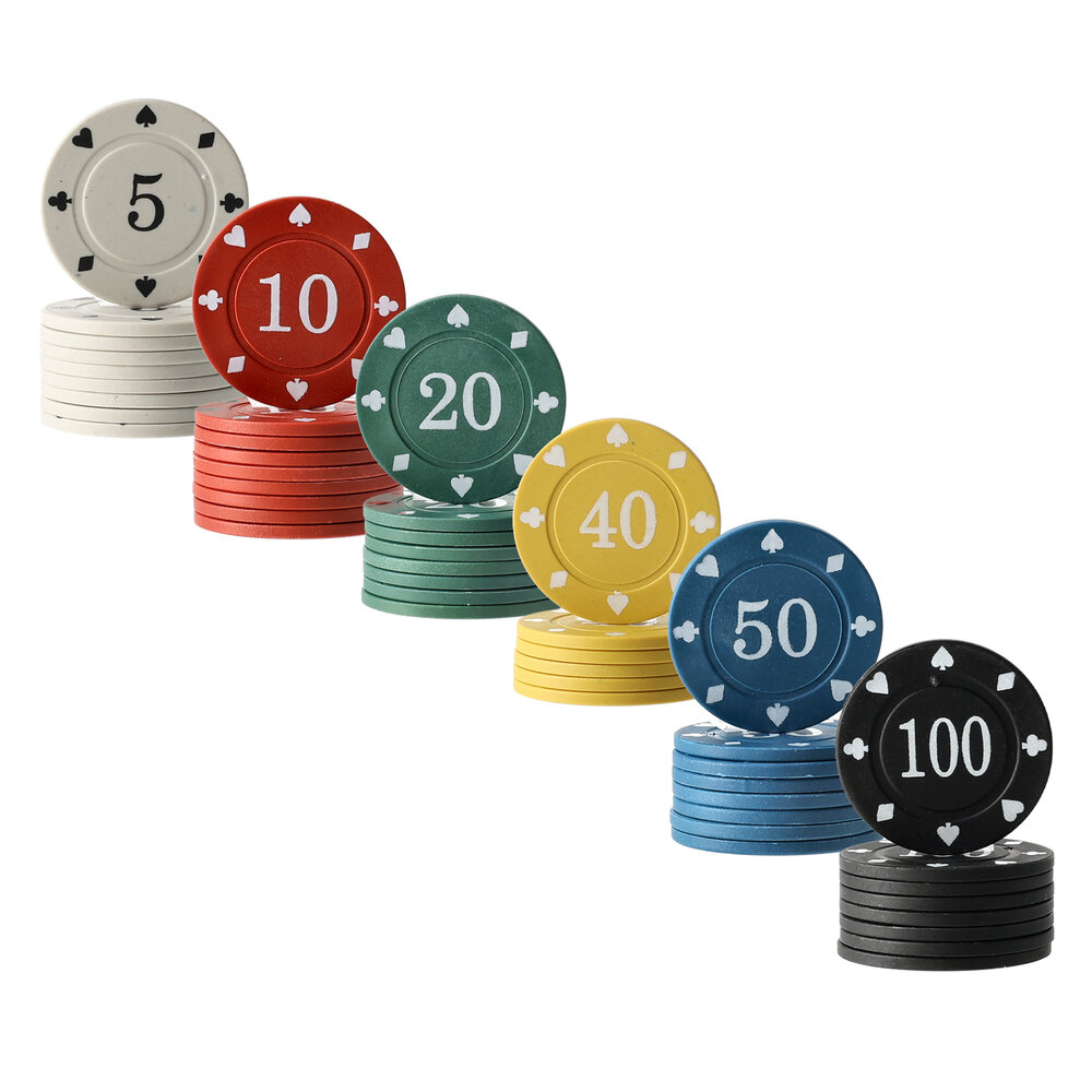Discountershop Poker Set - 48 Poker Chips | Complete Poker Set for Card Games and Casino | Poker Chips for Poker Games and Home Use Discountershop Poker Set - 48 Poker Chips | Complete Poker Set for Card Games and Casino | Poker Chips for Poker Games and Home Use