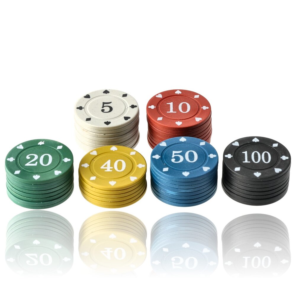 Discountershop Poker Set Texas Hold'em - 96 Poker Chips for Card Games, Poker, Blackjack, and Casino Nights | Poker Chips Set for Home and Professional Play Discountershop Poker Set Texas Hold'em - 96 Poker Chips for Card Games, Poker, Blackjack, and Casino Nights | Poker Chips Set for Home and Professional Play