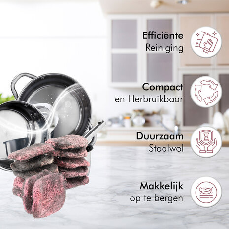 Discountershop Scrubber Sponge 6 Pack - Steel Wool Cleaning Sponge for Tough Dirt | Stainless Steel Scouring Sponge | Kitchen Cleaning Sponge for Hard-to-Clean Surfaces Discountershop Scrubber Sponge 6 Pack - Steel Wool Cleaning Sponge for Tough Dirt | Stainless Steel Scouring Sponge | Kitchen Cleaning Sponge for Hard-to-Clean Surfaces