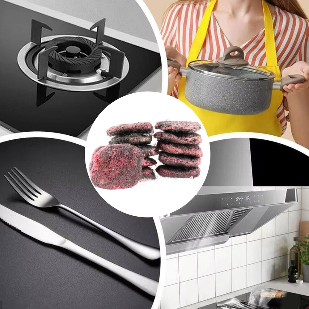 Discountershop Scrubber Sponge 6 Pack - Steel Wool Cleaning Sponge for Tough Dirt | Stainless Steel Scouring Sponge | Kitchen Cleaning Sponge for Hard-to-Clean Surfaces Discountershop Scrubber Sponge 6 Pack - Steel Wool Cleaning Sponge for Tough Dirt | Stainless Steel Scouring Sponge | Kitchen Cleaning Sponge for Hard-to-Clean Surfaces